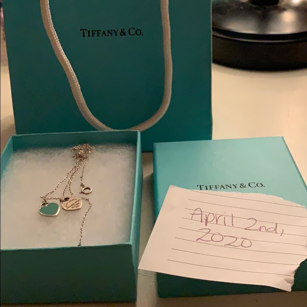 Tiffany Double Heart Pendant Necklace